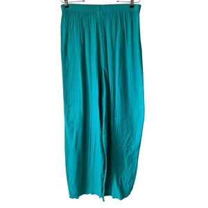Vtg Garb Pants S/M USA Gauzy Lightweight Highrise Harem Wide Leg Beach Lounge